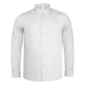 Kariban Mens Long Sleeve Mandarin Collar Shirt / White